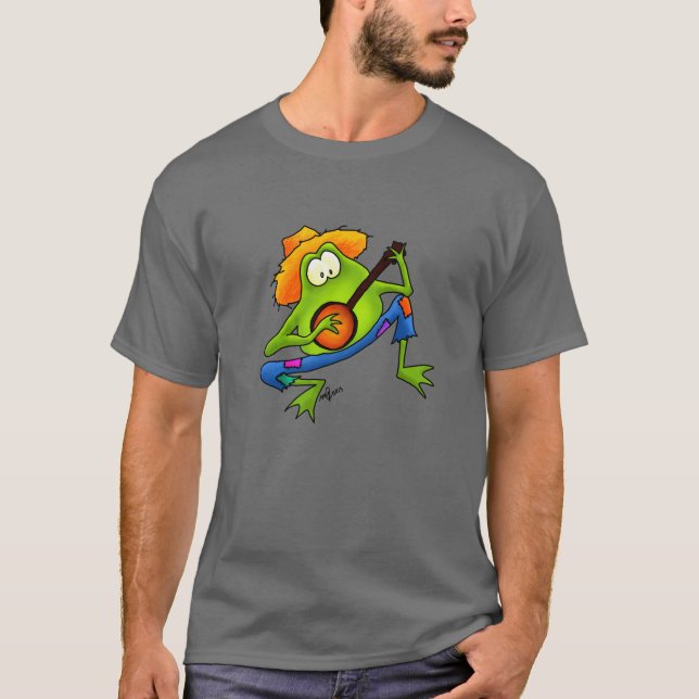 T-shirt Grenouille de Bluegrass de banjo (Devant)