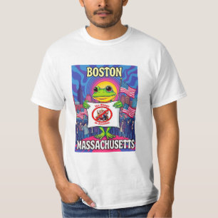 T-shirt Grenouille de Boston Massachusetts Pas de rois en