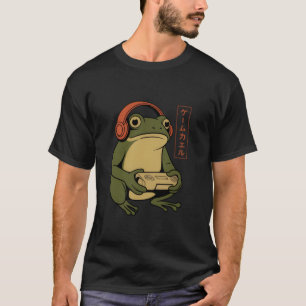 T-shirt Grenouille de jeu japonaise drôle vintage gaming 