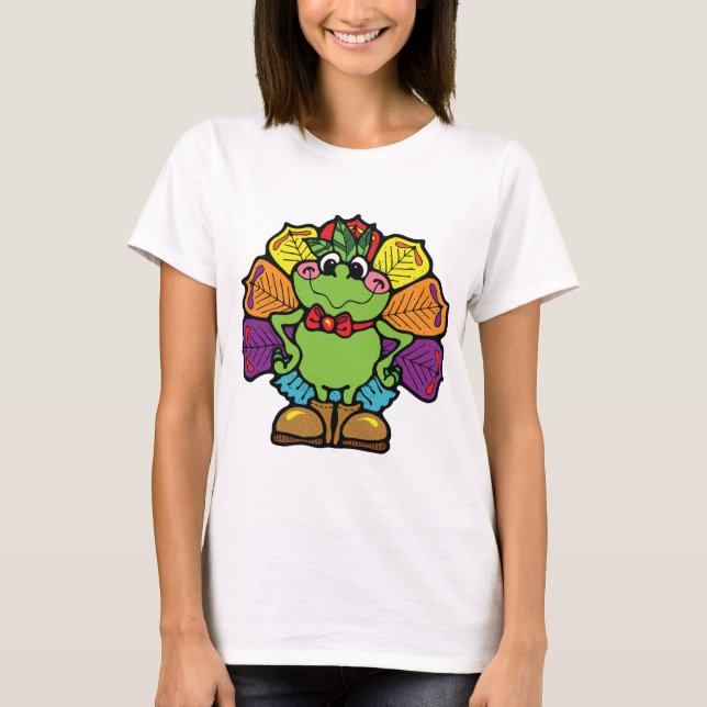 T-shirt Grenouille de la Turquie de thanksgiving (Devant)