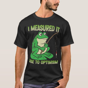 T-shirt Grenouille de pêche de dessin animé Mesurée du nez