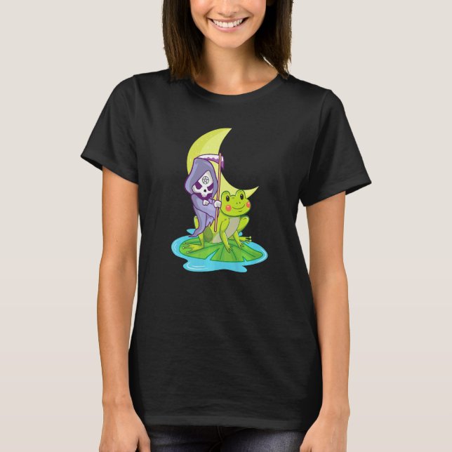 T-shirt Grenouille de phase de lune gothique Grenouille de (Devant)