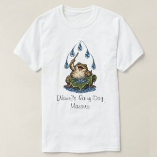 T-shirt Grenouille de pluie dirigeant les gouttelettes