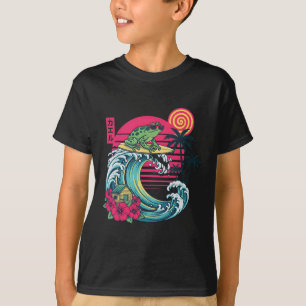 T-shirt Grenouille de surf vague japonaise pour l'amour de