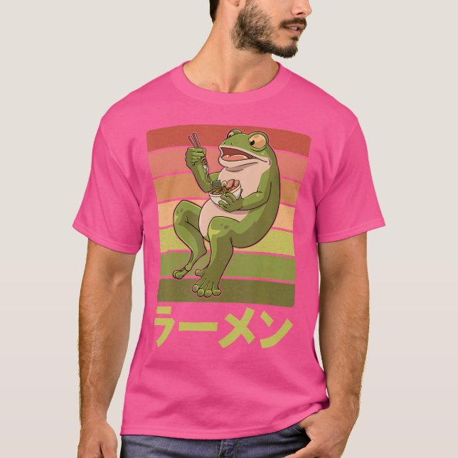 T-shirt Grenouille De Toad Manger Soupe De Ramen Pour Un C (Devant)