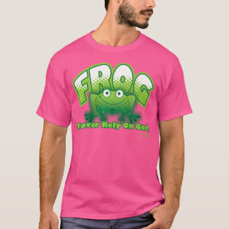 T-shirt Grenouille Déjà Dépendante De Dieu Par Les Geeks D