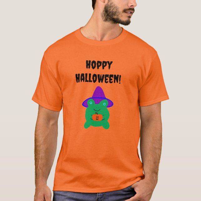 T-shirt Grenouille d'Halloween Hoppy (Devant)