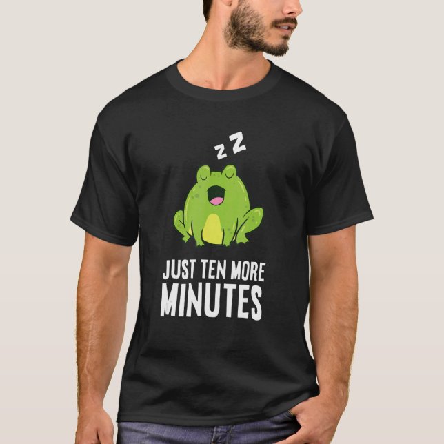 T-shirt Grenouille Dix Minutes De Plus Snooze Alarme Horlo (Devant)
