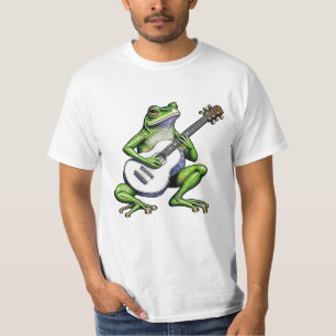 T-shirt Grenouille drôle jouant de la guitare