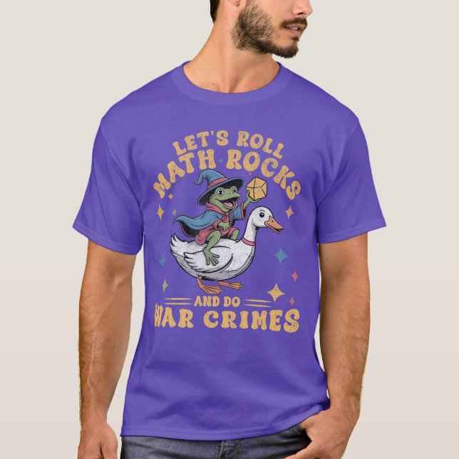T-shirt Grenouille Drôle Oie Allons-y Les Maths Défoncent  (Devant)