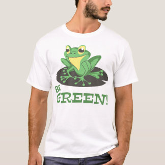 T-shirt Grenouille drôle verte