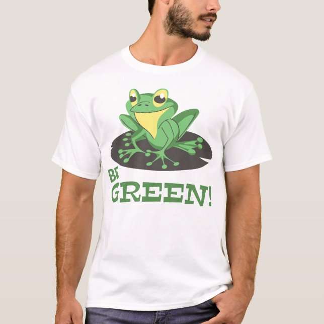 T-shirt Grenouille drôle verte (Devant)