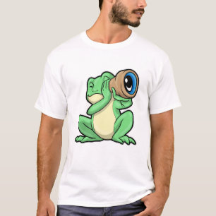 T-shirt Grenouille en astronomie avec télescope