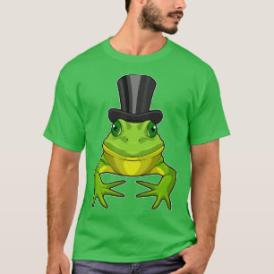 T-shirt Grenouille en Gentleman avec chapeau supérieur