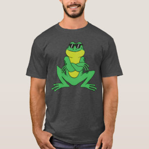 T-shirt Grenouille en lunettes de soleil drôle fille anima