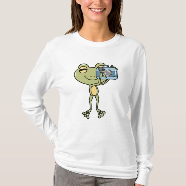 T-shirt Grenouille en photographe avec caméra (Devant)