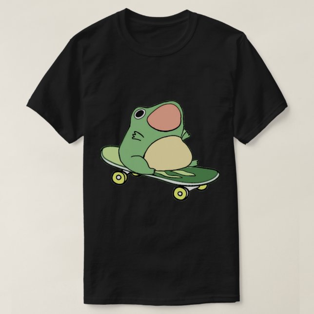 T-shirt Grenouille en planche à roulettes (Design devant)