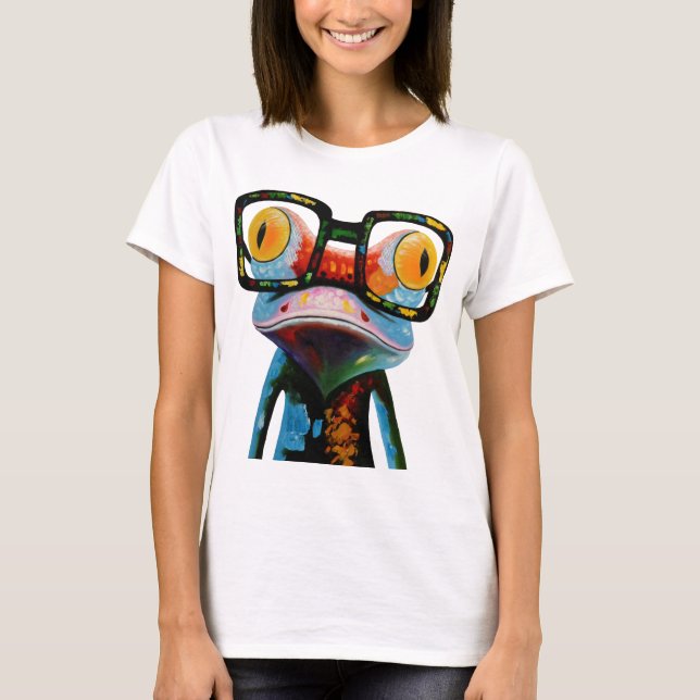 T-shirt Grenouille en verre de hippie (Devant)