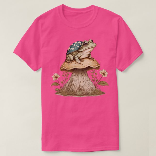 T-shirt grenouille esthétique sur Champignons 11 (Design devant)