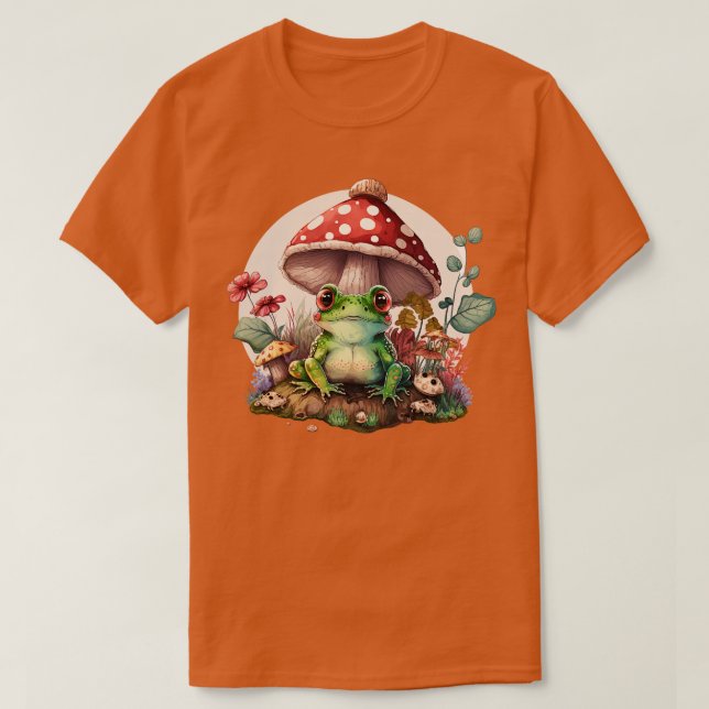T-shirt grenouille esthétique sur Champignons 14 (Design devant)