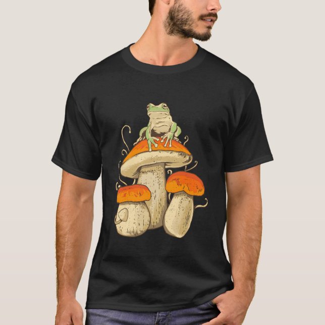 T-shirt Grenouille Et Champignons (Devant)