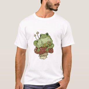 T-shirt Grenouille et champignons Cute Cottagecore Funny T