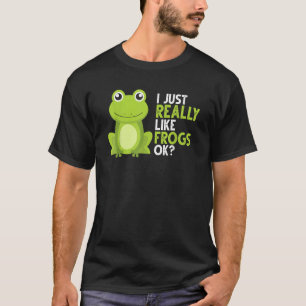 T-shirt Grenouille Fou J'Aime Vraiment Les Grenouilles Ok