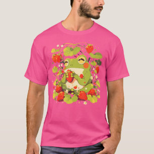 T-shirt Grenouille fraise dessin animal art fraises Fl
