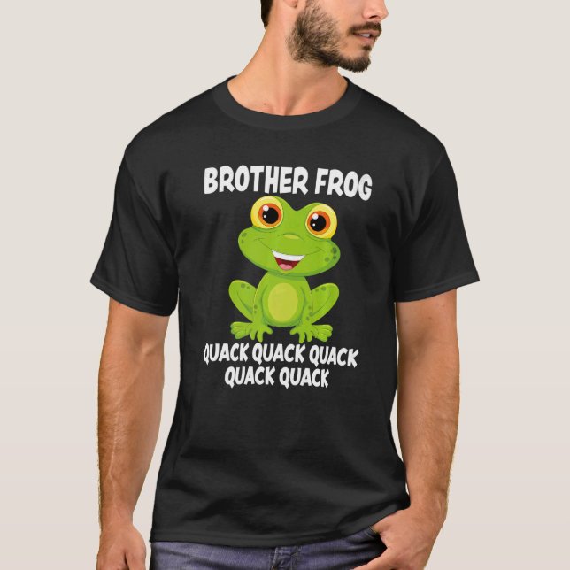 T-shirt Grenouille Frère Animal Pun Love Amphibian Toad Fr (Devant)
