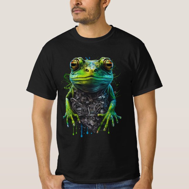 T-shirt grenouille futuriste Cool - Un saut dans l (Devant)