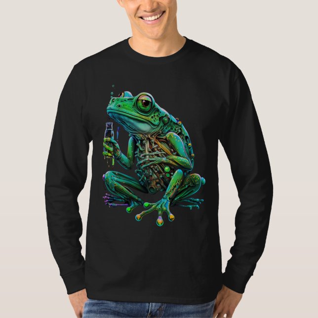 T-shirt grenouille futuriste - Un saut dans l'aven (Devant)