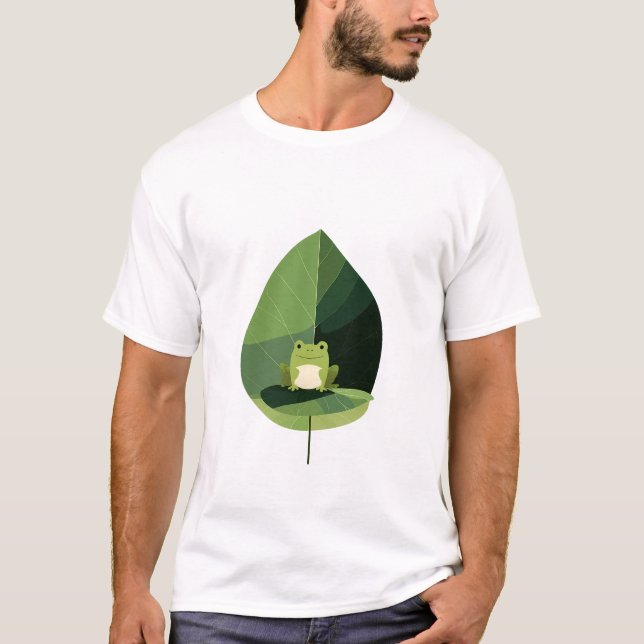 T-shirt Grenouille gardienne de feuille (Devant)