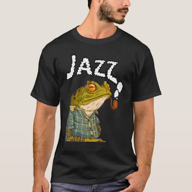 T-shirt Grenouille Jouer Jazz Musique Amusant Cute Frogs A (Devant)