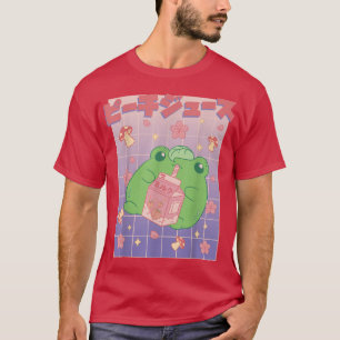 T-shirt Grenouille Kawaii Lait de fraise japonais Japon Mu