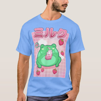 T-shirt Grenouille Lait fraise Pastel Goth Funny Kawaii To