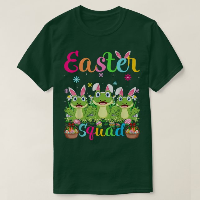 T-shirt Grenouille Lapin Oreille Drôle Easter Squad Frog H (Design devant)
