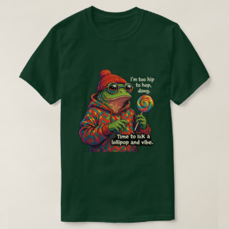 T-shirt Grenouille léchant une sucette