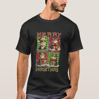 T-shirt Grenouille Léopard Buffalo Plaid Animaux Amoureux 