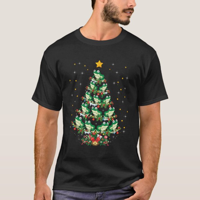 T-shirt Grenouille Lover Xmas Cadeau Grenouille Arbre de N (Devant)