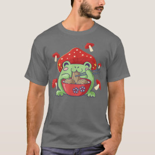 T-shirt Grenouille Manger Ramen Anime Japonais nouilles mi