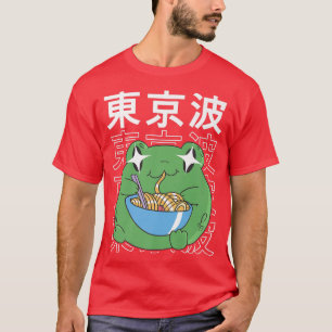 T-shirt Grenouille Manger Ramen Kawaii Anime Japon Cottage
