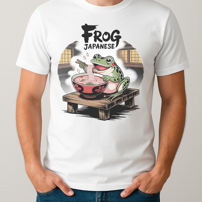 T-shirt Grenouille manger Ramen Kawaii Neko nouilles japon (Créateur téléchargé)