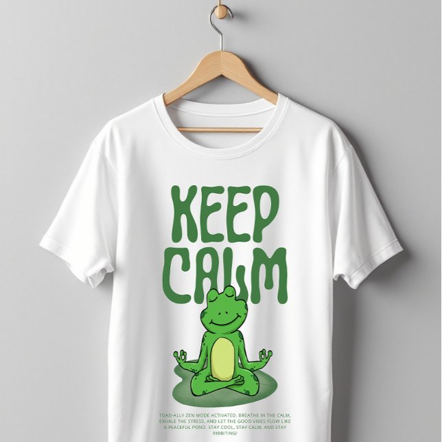 T-shirt Grenouille méditative Restez calme Mode Zen (Créateur téléchargé)