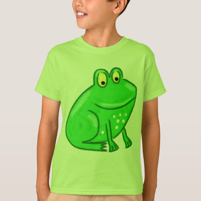 T-shirt Grenouille mignonne de bande dessinée (Devant)