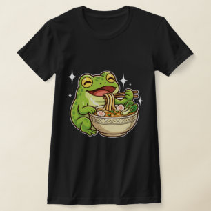 T-shirt Grenouille Mignonne Mangeant Ramen – Ramen Soyez H