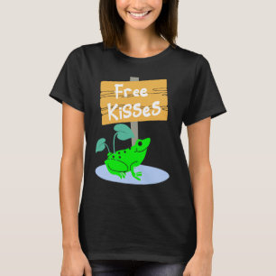 T-shirt Grenouille Mignonne Offrant des Bisous Gratuits
