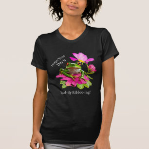 T-shirt Grenouille mignonne ou tourte de crapaud sur fleur
