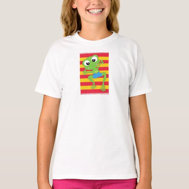 T-shirt Grenouille mignonne, Petite grenouille, Grenouille (Devant)