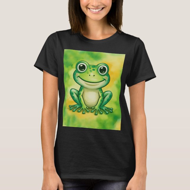 T-shirt Grenouille mignonne verte (Devant)