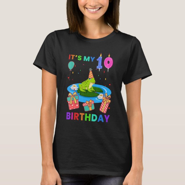 T-shirt Grenouille mûre 10e Anniversaire Grenouilles Graph (Devant)